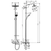 Душевая система с термостатом для настенного монтажа Hansgrohe Croma E 280 1jet Showerpipe (27687000)- Фото 4